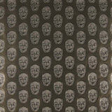 Kunstleder Metallic-Totenköpfe Dunkelgrau - Ribes y Casals