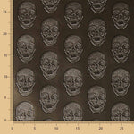 Kunstleder Metallic-Totenköpfe Dunkelgrau - Ribes y Casals
