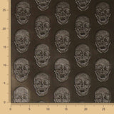 Kunstleder Metallic-Totenköpfe Dunkelgrau - Ribes y Casals