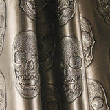 Kunstleder Metallic-Totenköpfe Dunkelgrau - Ribes y Casals
