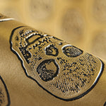 Kunstleder Metallische Totenköpfe Gold - Ribes y Casals