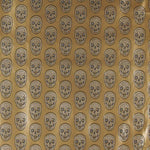 Kunstleder Metallische Totenköpfe Gold - Ribes y Casals