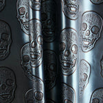 Metallic-Kunstleder-Totenköpfe Türkis - Ribes y Casals