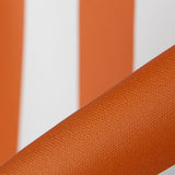 Kunstleder Nautische Streifen Orange - Ribes y Casals