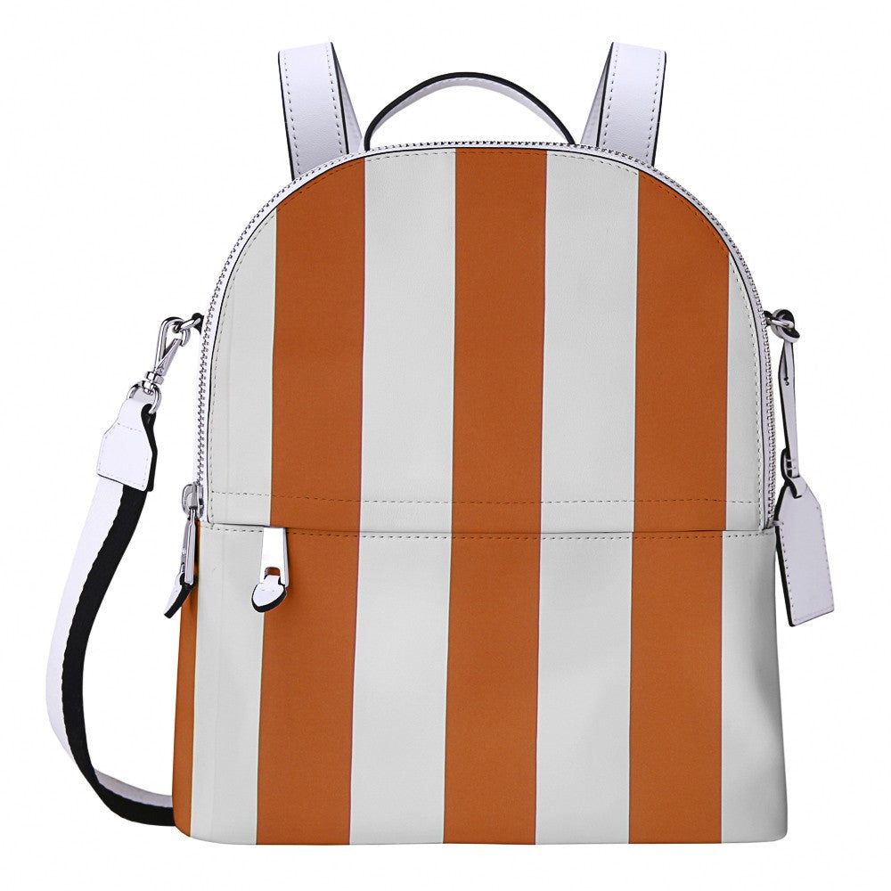Kunstleder Nautische Streifen Orange - Ribes y Casals