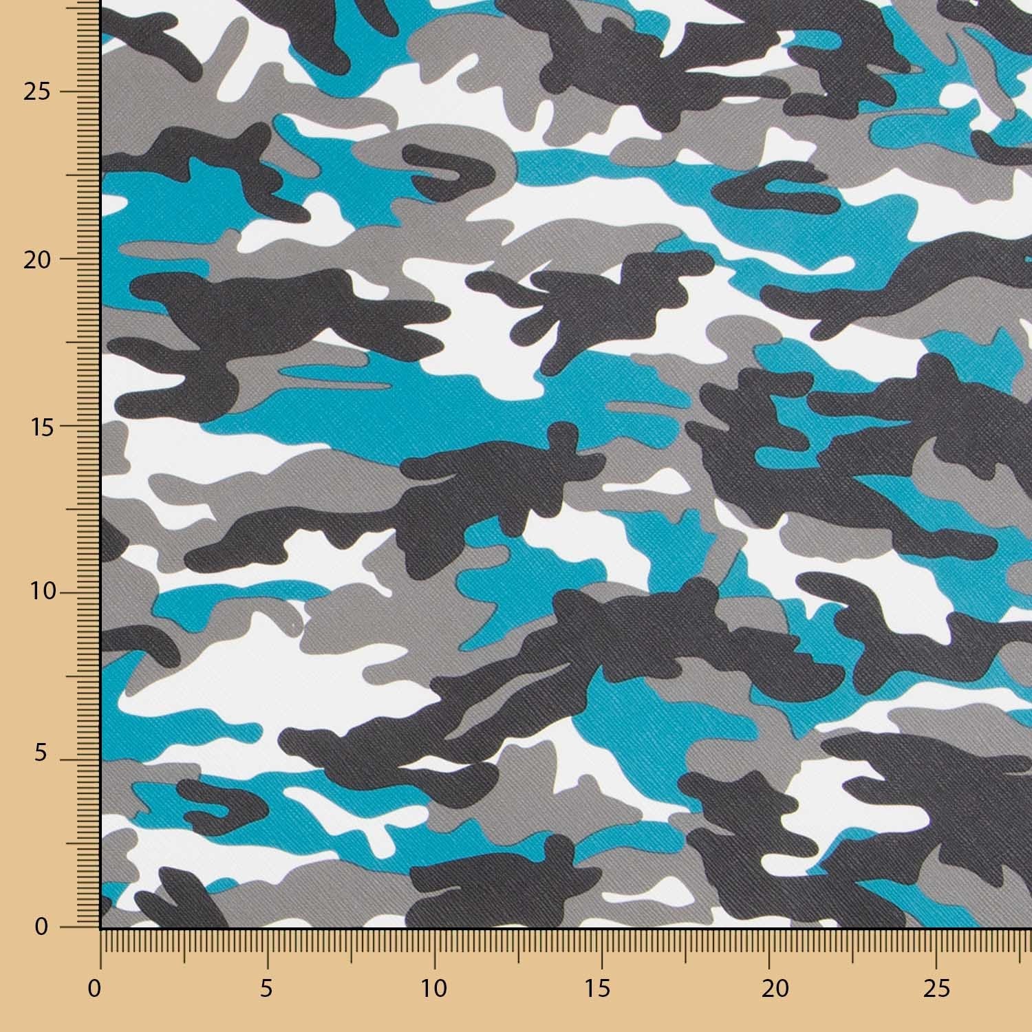 Kunstlederpolsterung Military Türkis - Ribes y Casals