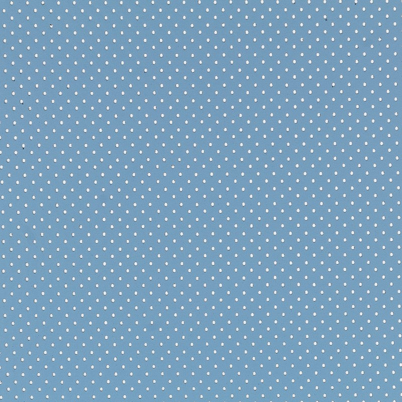 Blaues Kunstleder mit geprägtem Polka Dot - Ribes y Casals