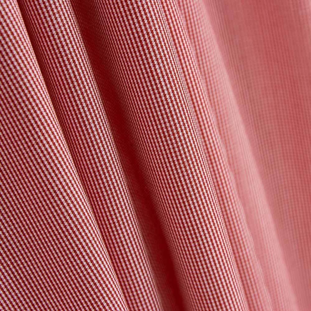 Hemd aus Popeline-Baumwolle Popeline-Baumwolle Mini-Streifen Rot - Ribes y Casals