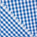 Karierter Maxi aus Baumwollpopeline Blau - Ribes y Casals