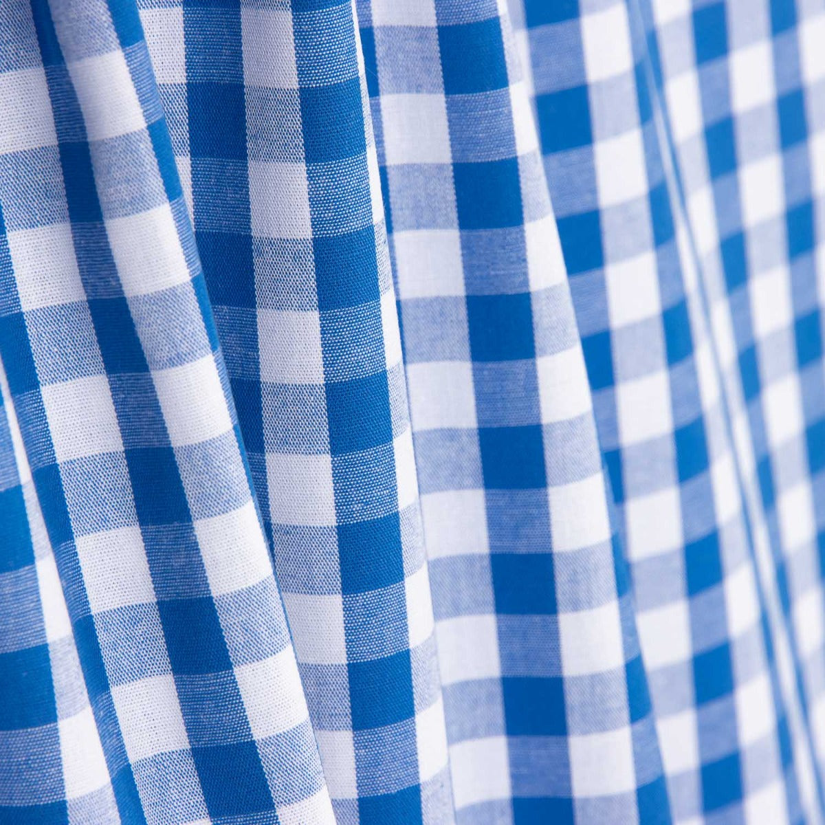 Karierter Maxi aus Baumwollpopeline Blau - Ribes y Casals