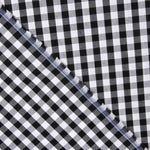 Schwarzer karierter Maxi aus Baumwollpopeline Schwarz - Ribes y Casals
