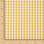 Ockerfarbene Baumwoll-Popeline-Quadrate Maxi-Baumwoll-Popeline - Ribes y Casals
