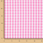 Baumwoll-Popeline kariert Baumwolle Maxi Rosa - Ribes y Casals