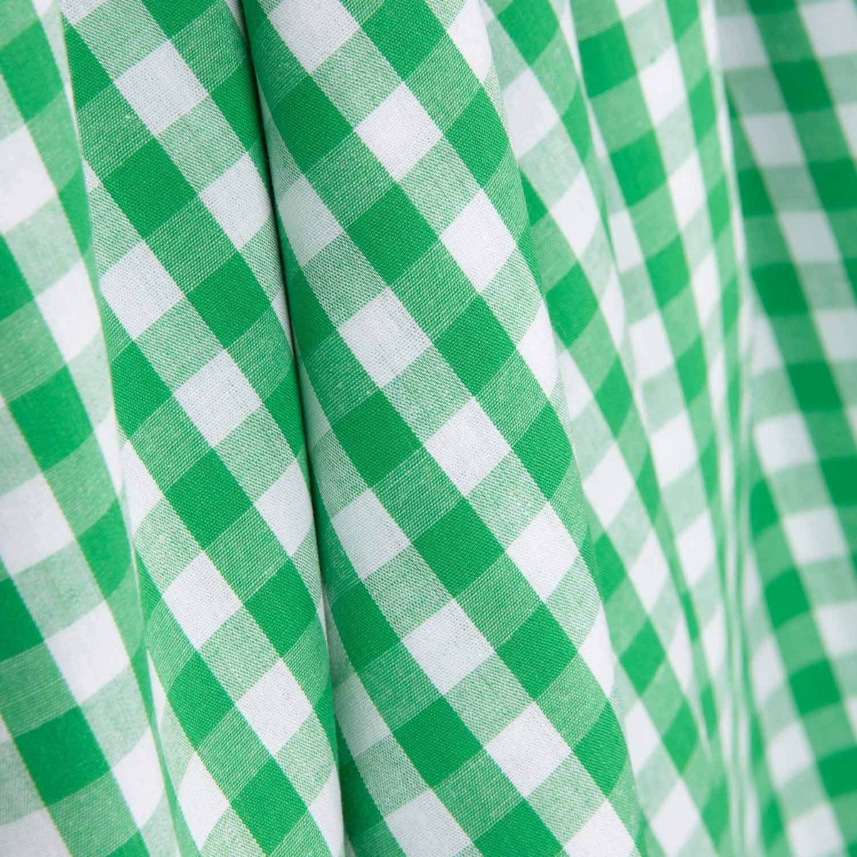Grüner Baumwoll-Popeline-Maxi mit Baumwollkaro - Ribes y Casals