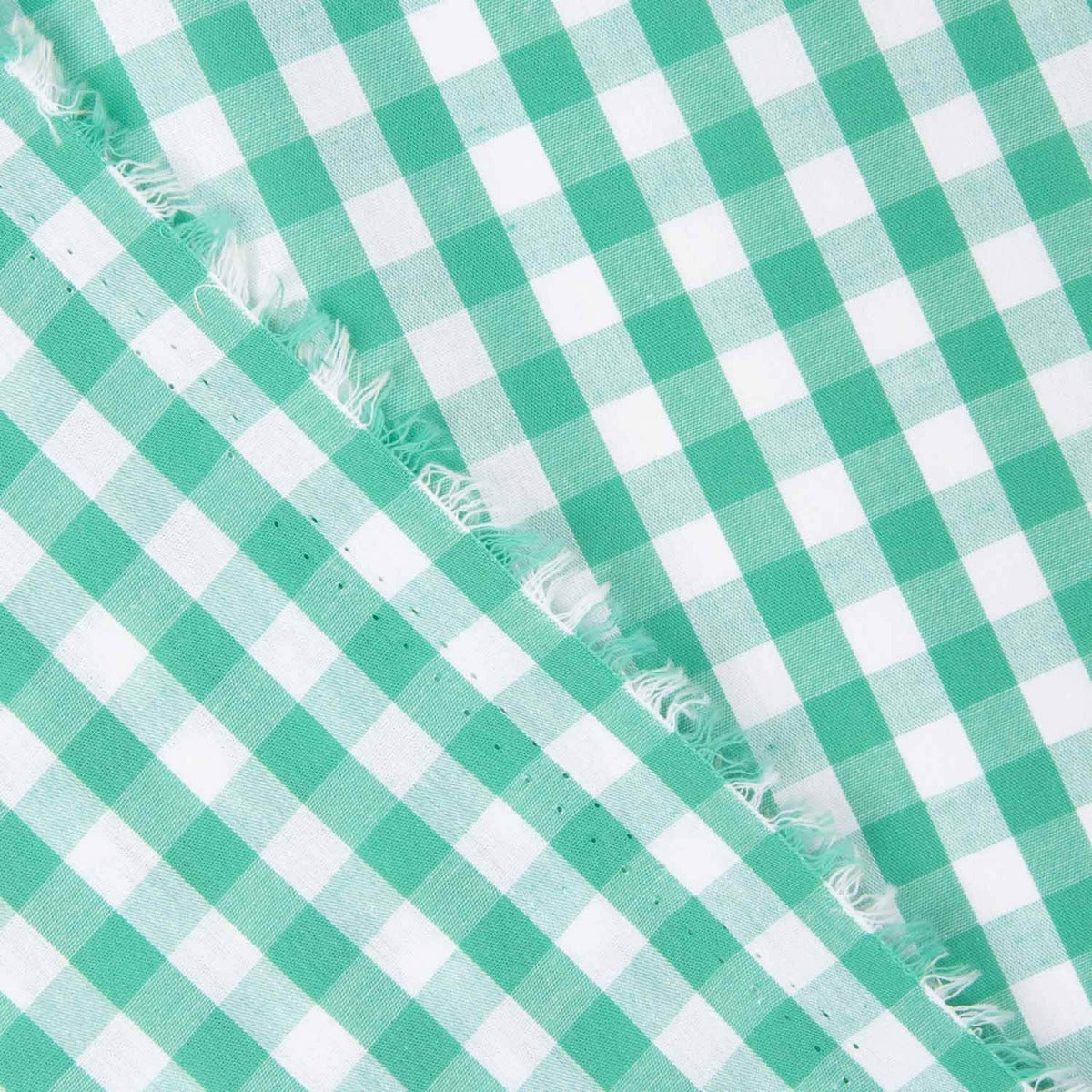 Water Green Baumwoll-Popeline Maxi Baumwolle kariert - Ribes y Casals