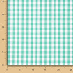 Water Green Baumwoll-Popeline Maxi Baumwolle kariert - Ribes y Casals