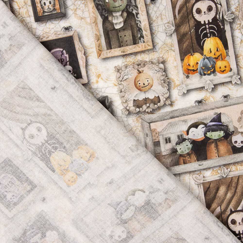 Popeline Baumwolle Popeline Halloween Karo Druck - Ribes y Casals