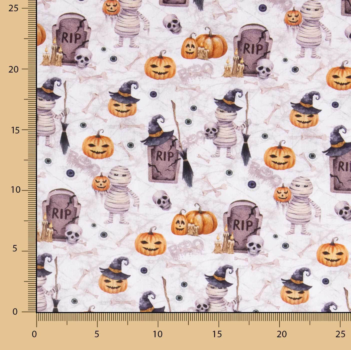 Halloween Bedruckte Baumwolle Popeline - Ribes y Casals