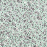 Oeko-Tex® Baumwoll-Popeline Blume Mintgrün - Ribes y Casals