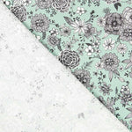 Oeko-Tex® Baumwoll-Popeline Blume Mintgrün - Ribes y Casals