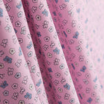 Popeline Baumwolle Blumen Rosa - Ribes y Casals