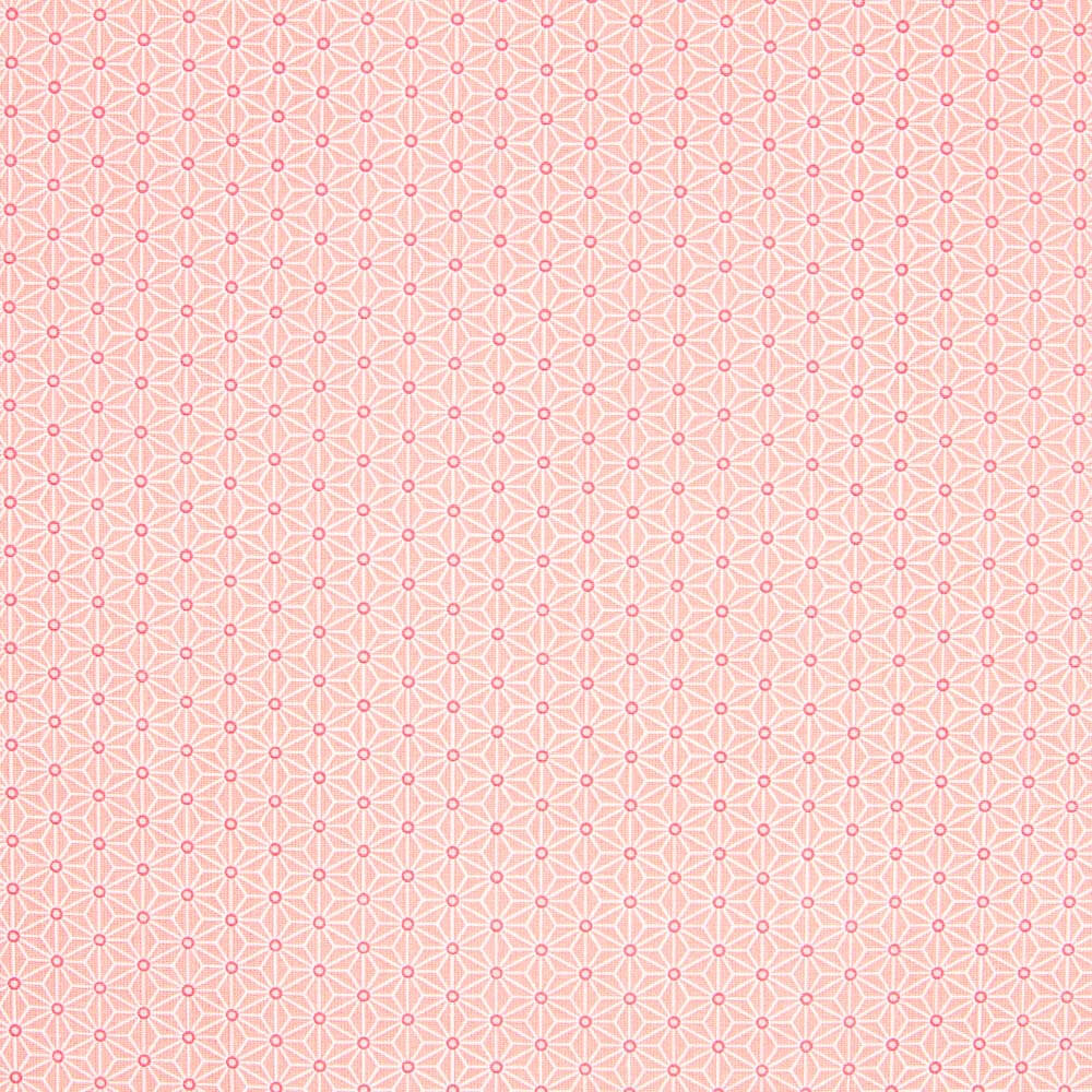 Oeko-Tex® Geometrische Koralle Baumwolle Baumwoll-Popeline - Ribes y Casals