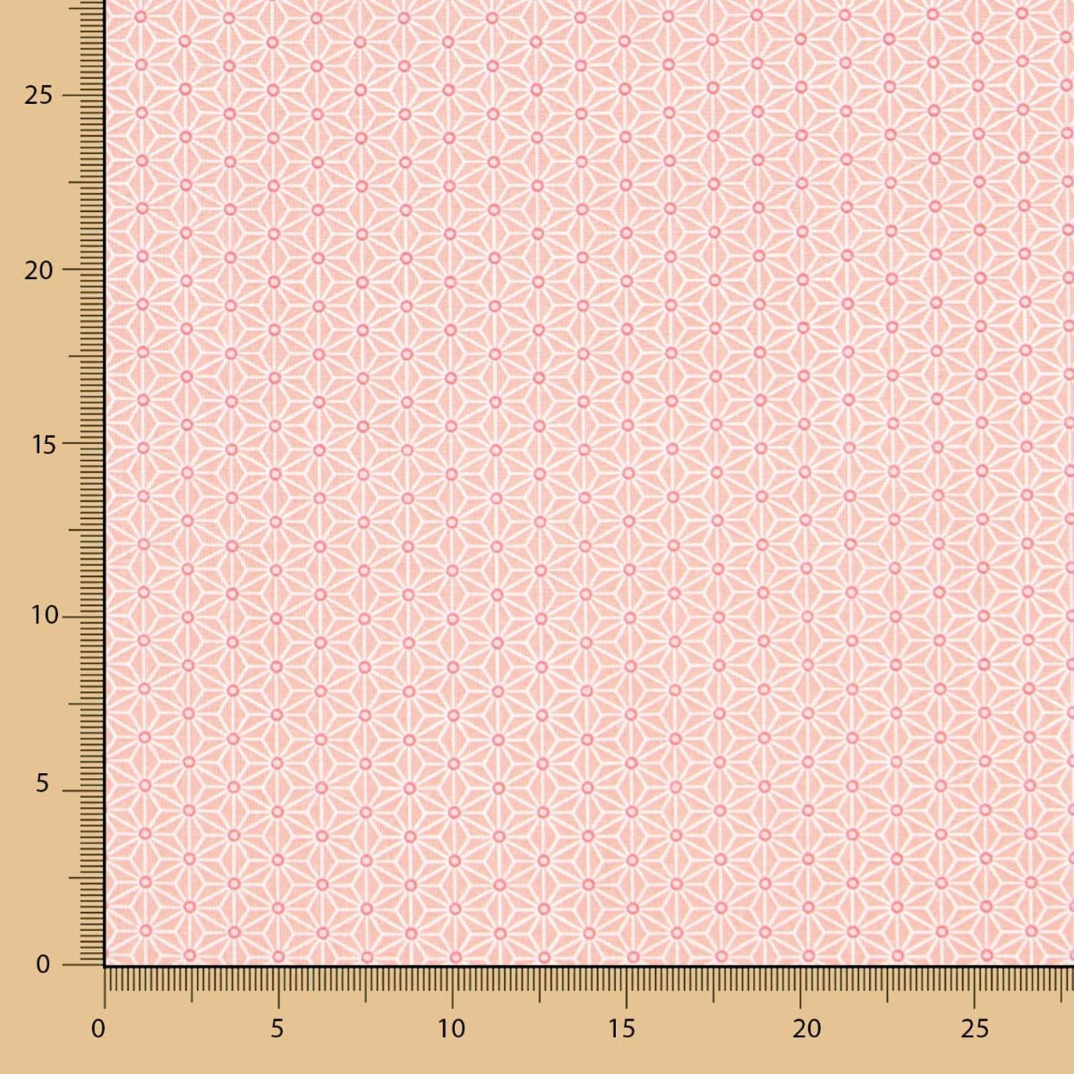 Oeko-Tex® Geometrische Koralle Baumwolle Baumwoll-Popeline - Ribes y Casals