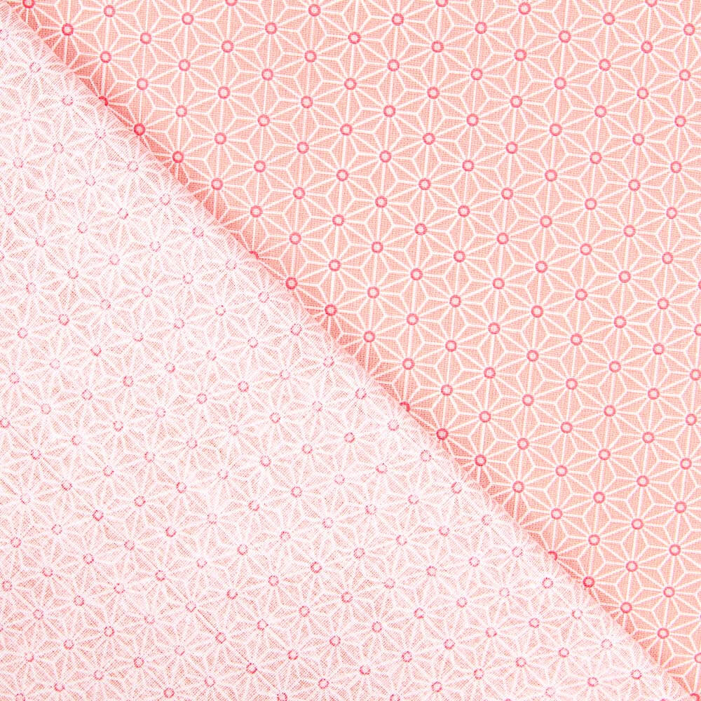 Oeko-Tex® Geometrische Koralle Baumwolle Baumwoll-Popeline - Ribes y Casals