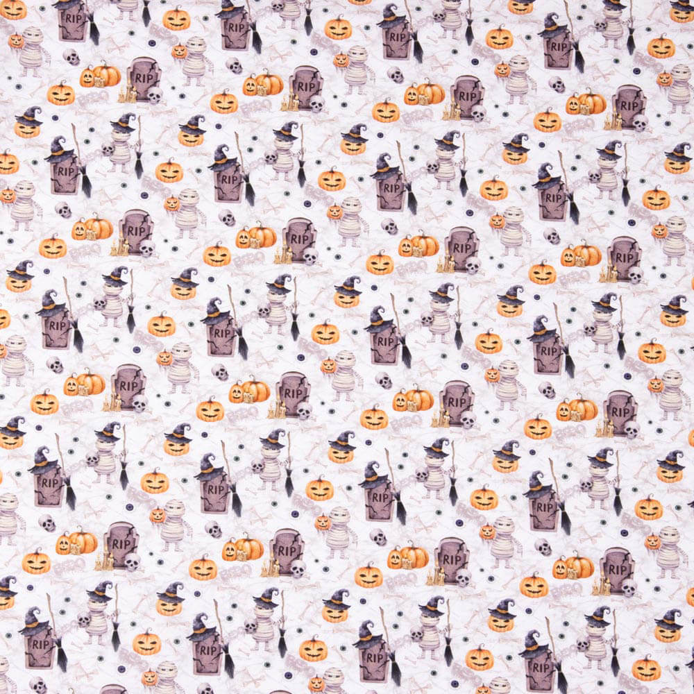 Baumwolle Popeline Haloween RIP - Ribes y Casals