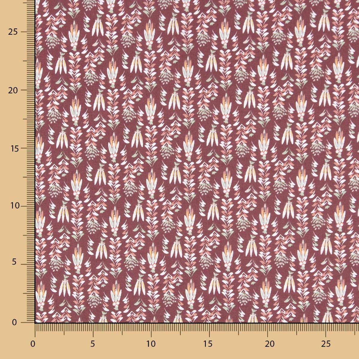 Kinderkleidung Baumwolle Popeline Maroon Forest - Ribes y Casals