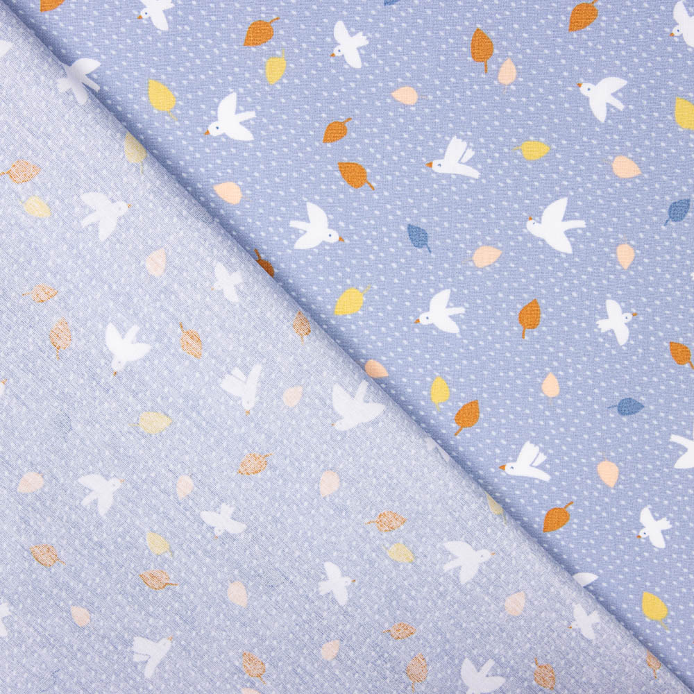 Kinderkleidung aus Baumwollpopeline Golondrinas Blue Denim - Ribes y Casals