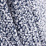 Kinder Baumwoll-Popeline Navy Leaves - Ribes y Casals