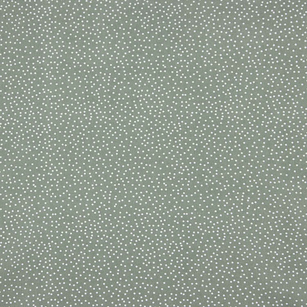 Popeline Baumwolle Popeline Weiß Polka Dots Salbei Grün Hintergrund - Ribes y Casals