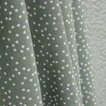 Popeline Baumwolle Popeline Weiß Polka Dots Salbei Grün Hintergrund - Ribes y Casals