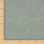 Popeline Baumwolle Popeline Weiß Polka Dots Salbei Grün Hintergrund - Ribes y Casals