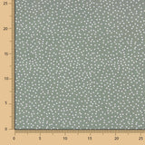 Popeline Baumwolle Popeline Weiß Polka Dots Salbei Grün Hintergrund - Ribes y Casals