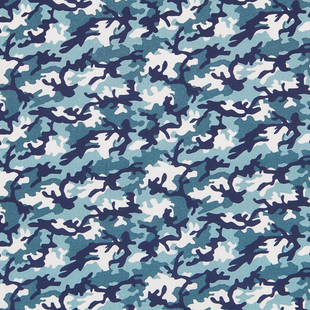 Militär-Baumwollpopeline Blau - Ribes y Casals
