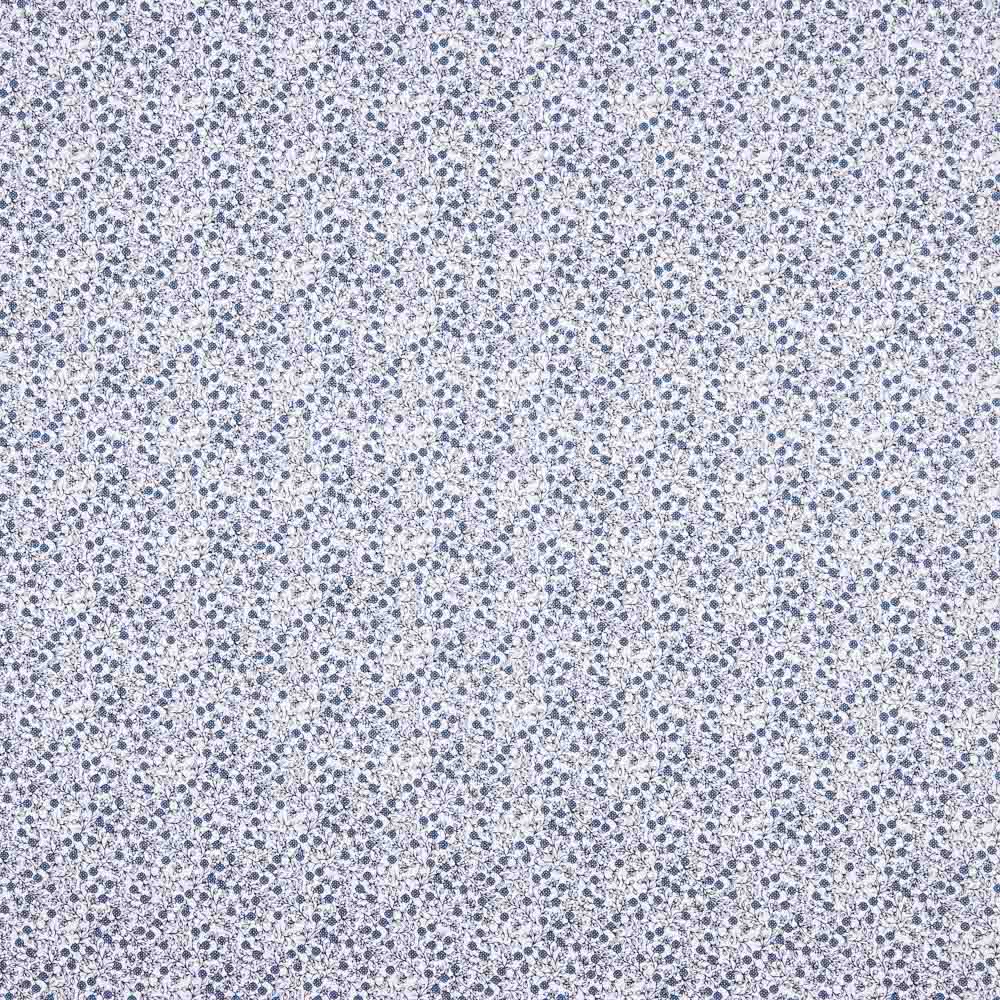 Minimals Baumwoll-Popeline Weiß-Blau - Ribes y Casals