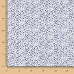 Minimals Baumwoll-Popeline Weiß-Blau - Ribes y Casals