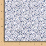Minimals Baumwoll-Popeline Weiß-Blau - Ribes y Casals