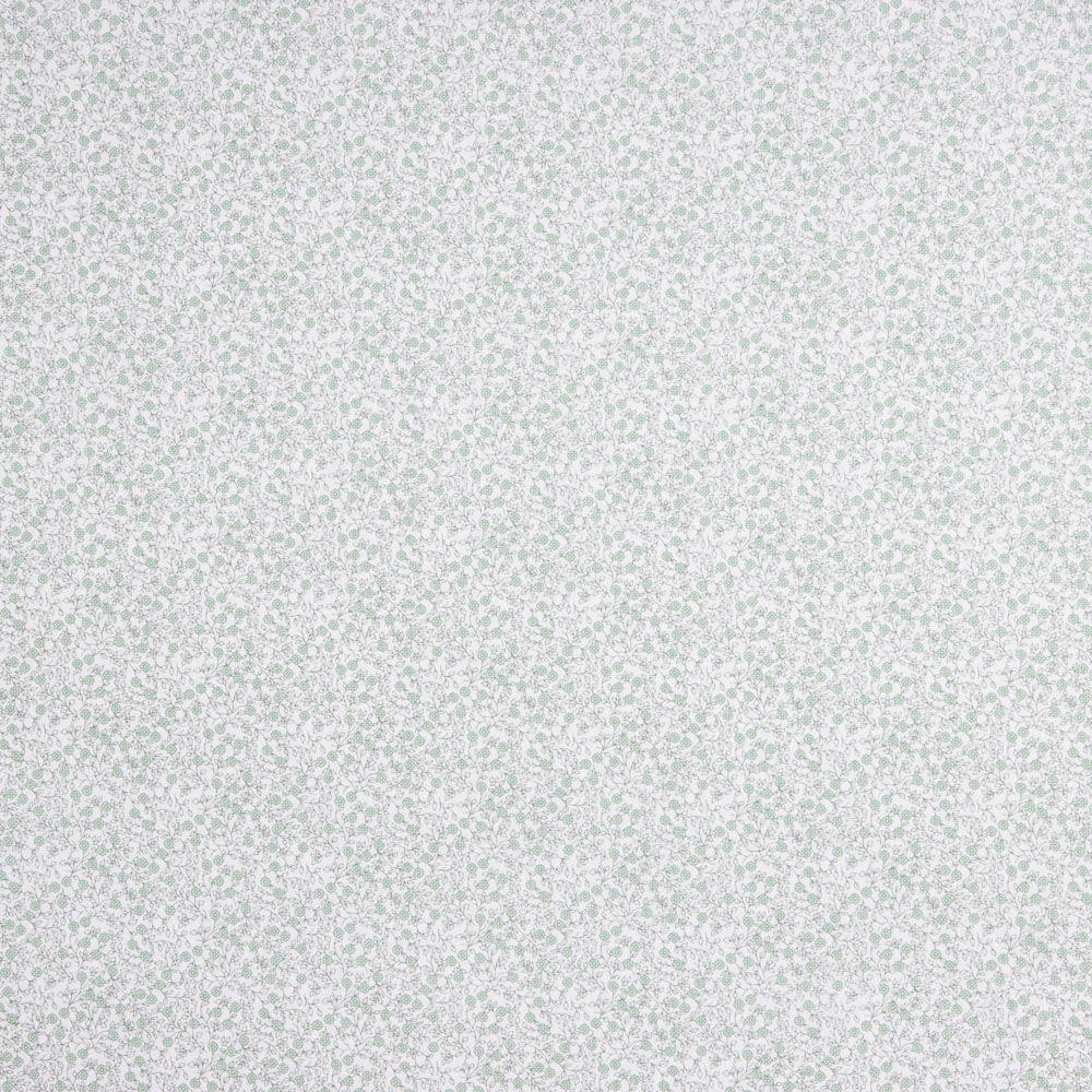 Minimals Baumwoll-Popeline weiß-grün - Ribes y Casals