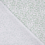 Minimals Baumwoll-Popeline weiß-grün - Ribes y Casals