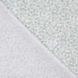 Minimals Baumwoll-Popeline weiß-grün - Ribes y Casals