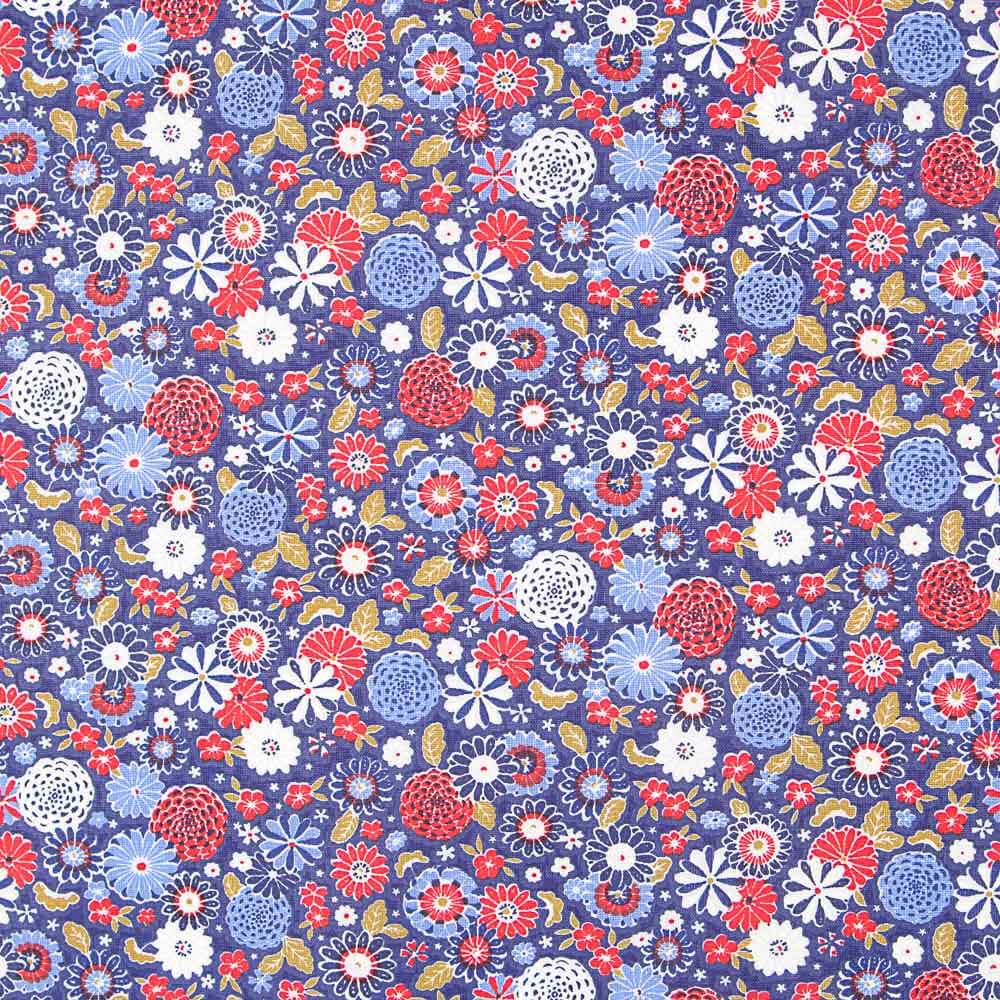 Oeko-Tex® Misaki Baumwoll-Popeline Blau Blau - Ribes y Casals