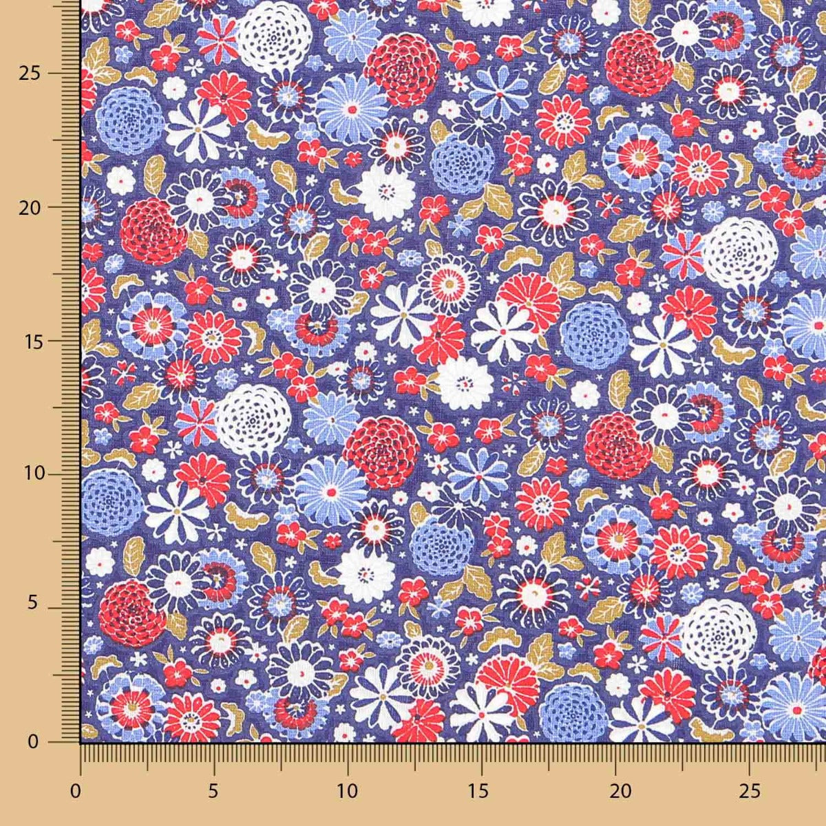 Oeko-Tex® Misaki Baumwoll-Popeline Blau Blau - Ribes y Casals