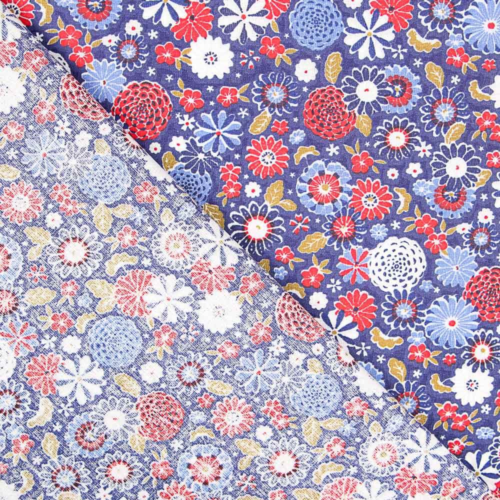 Oeko-Tex® Misaki Baumwoll-Popeline Blau Blau - Ribes y Casals