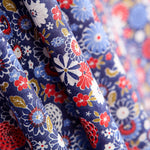 Oeko-Tex® Misaki Baumwoll-Popeline Blau Blau - Ribes y Casals
