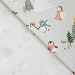 Baumwollpopeline Weihnachtspinguine - Ribes y Casals