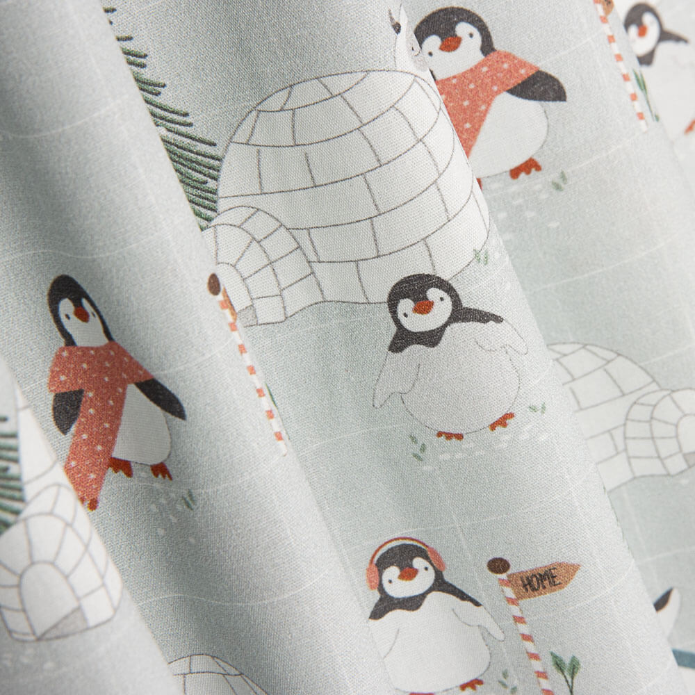 Baumwollpopeline Weihnachtspinguine - Ribes y Casals