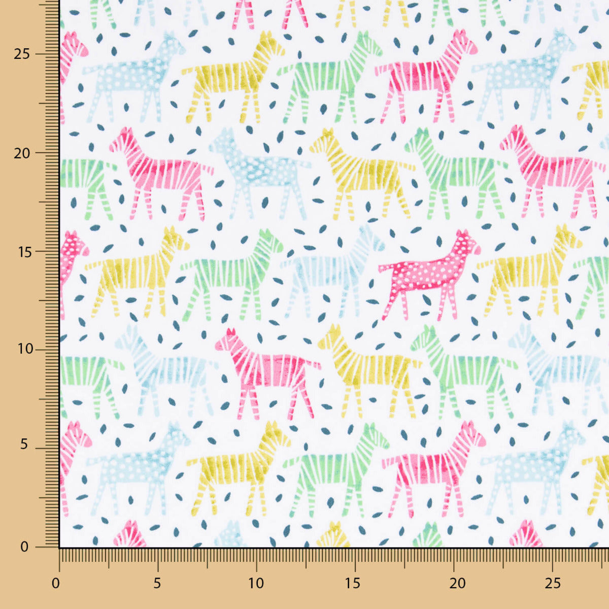 Bio-Baumwollpopeline für Kinder Zebras Multicolour - Ribes y Casals